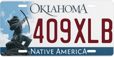 OK license plate 409XLB