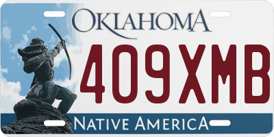 OK license plate 409XMB