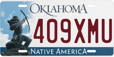 OK license plate 409XMU