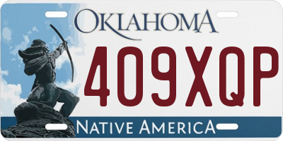 OK license plate 409XQP