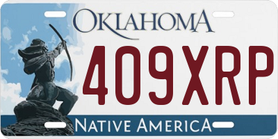 OK license plate 409XRP