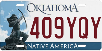 OK license plate 409YQY