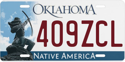 OK license plate 409ZCL