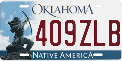 OK license plate 409ZLB