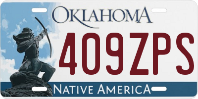 OK license plate 409ZPS