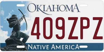 OK license plate 409ZPZ