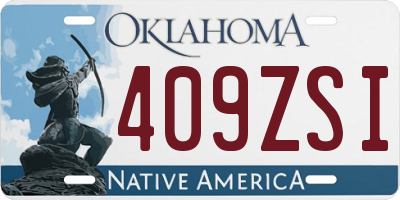 OK license plate 409ZSI