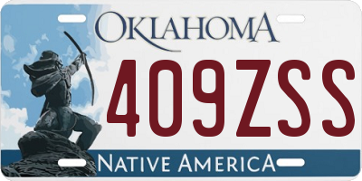 OK license plate 409ZSS