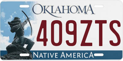 OK license plate 409ZTS