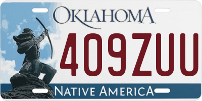 OK license plate 409ZUU