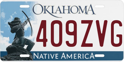 OK license plate 409ZVG
