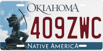 OK license plate 409ZWC