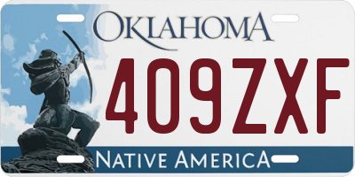 OK license plate 409ZXF