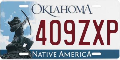 OK license plate 409ZXP