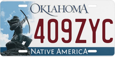 OK license plate 409ZYC