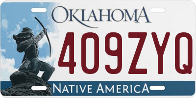 OK license plate 409ZYQ