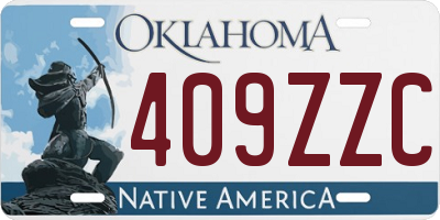 OK license plate 409ZZC