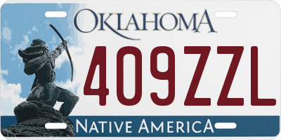 OK license plate 409ZZL