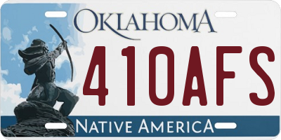 OK license plate 410AFS