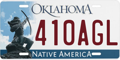 OK license plate 410AGL