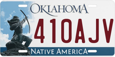 OK license plate 410AJV