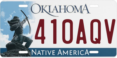 OK license plate 410AQV