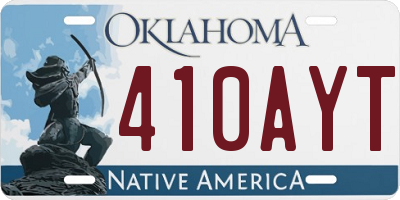 OK license plate 410AYT
