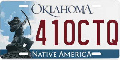 OK license plate 410CTQ