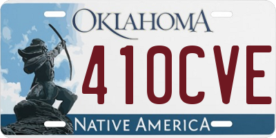 OK license plate 410CVE