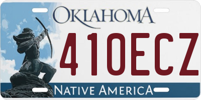 OK license plate 410ECZ
