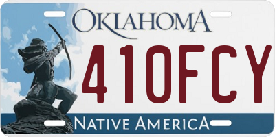 OK license plate 410FCY
