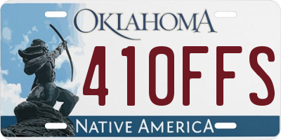 OK license plate 410FFS