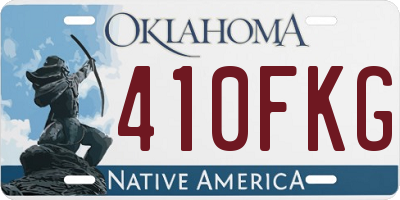 OK license plate 410FKG