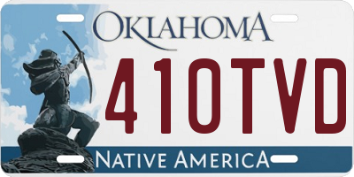 OK license plate 410TVD
