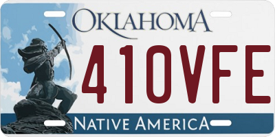 OK license plate 410VFE