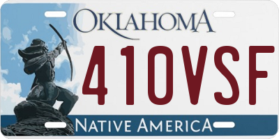 OK license plate 410VSF
