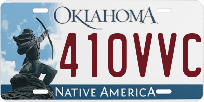 OK license plate 410VVC