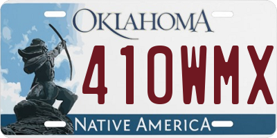 OK license plate 410WMX