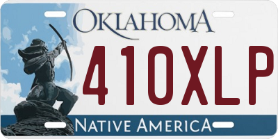 OK license plate 410XLP