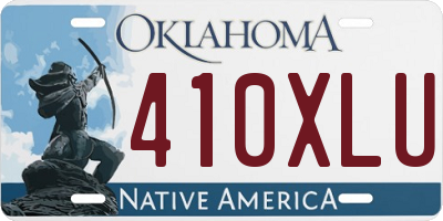 OK license plate 410XLU