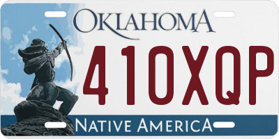 OK license plate 410XQP