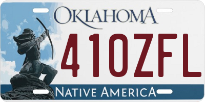OK license plate 410ZFL