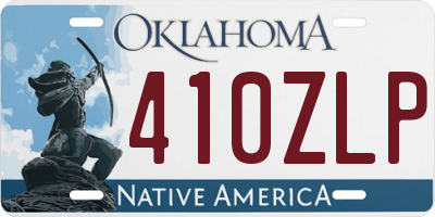OK license plate 410ZLP