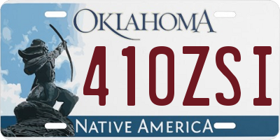 OK license plate 410ZSI