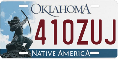 OK license plate 410ZUJ