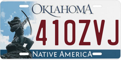 OK license plate 410ZVJ