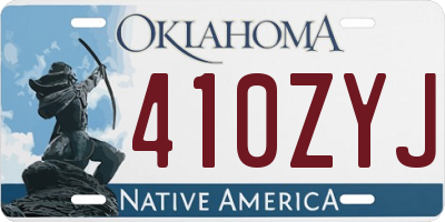 OK license plate 410ZYJ