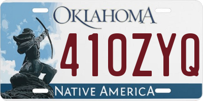 OK license plate 410ZYQ