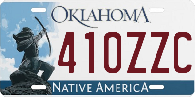 OK license plate 410ZZC