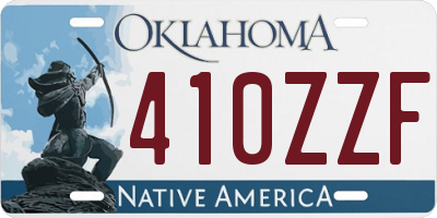 OK license plate 410ZZF